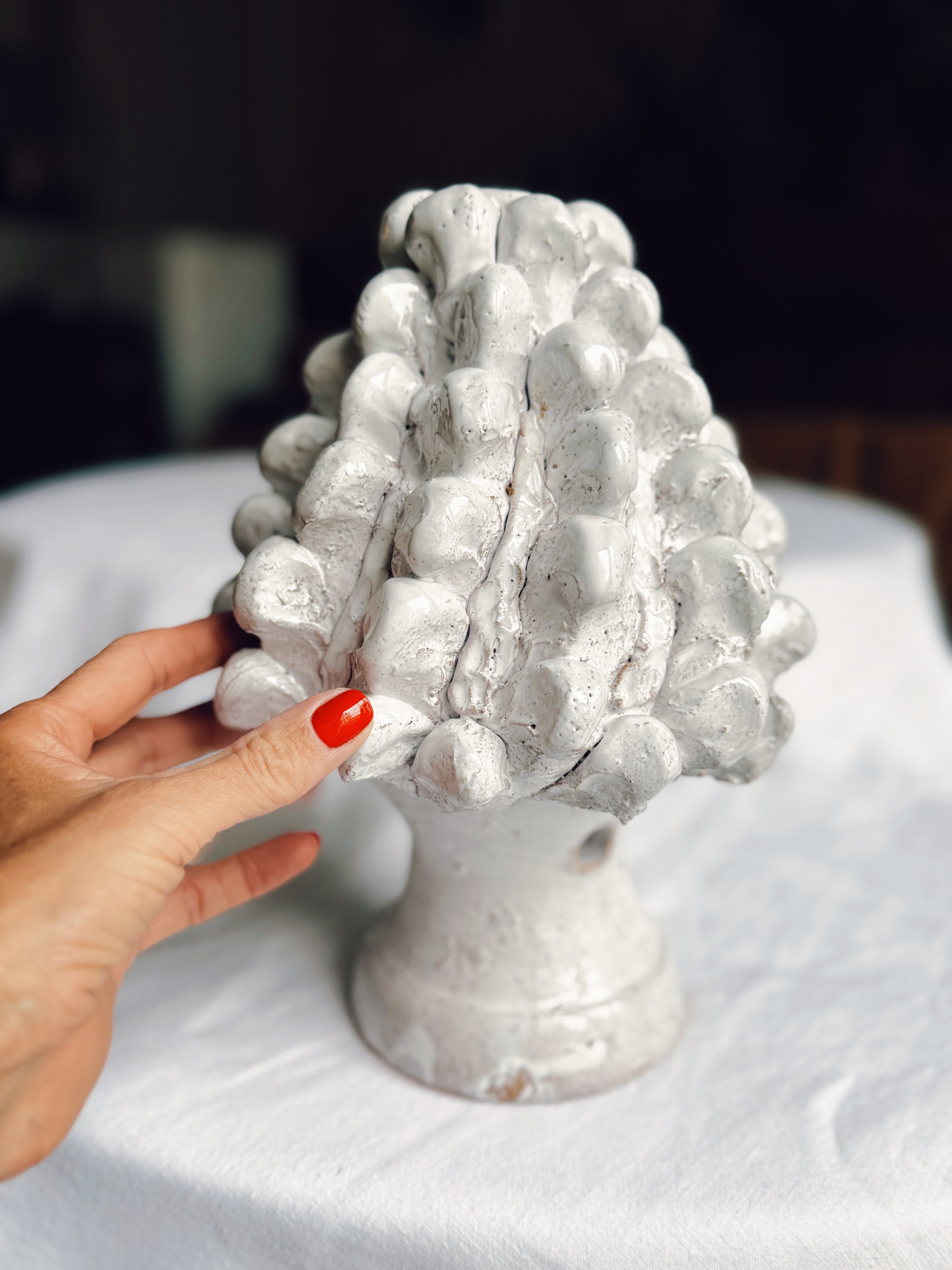 White Tamegroute Sculpture Piece