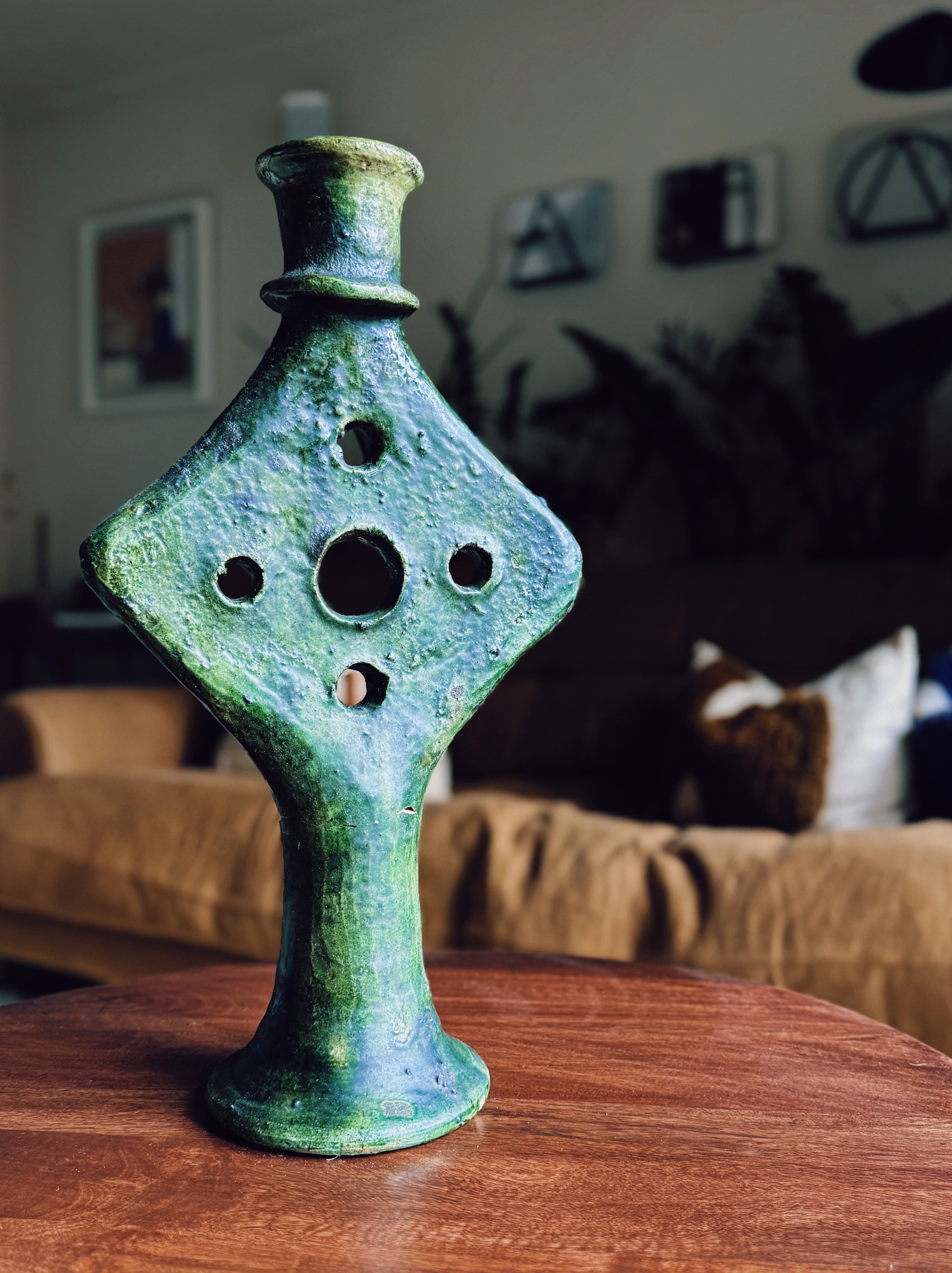 Large Tamgroute Diamond Candle Holder