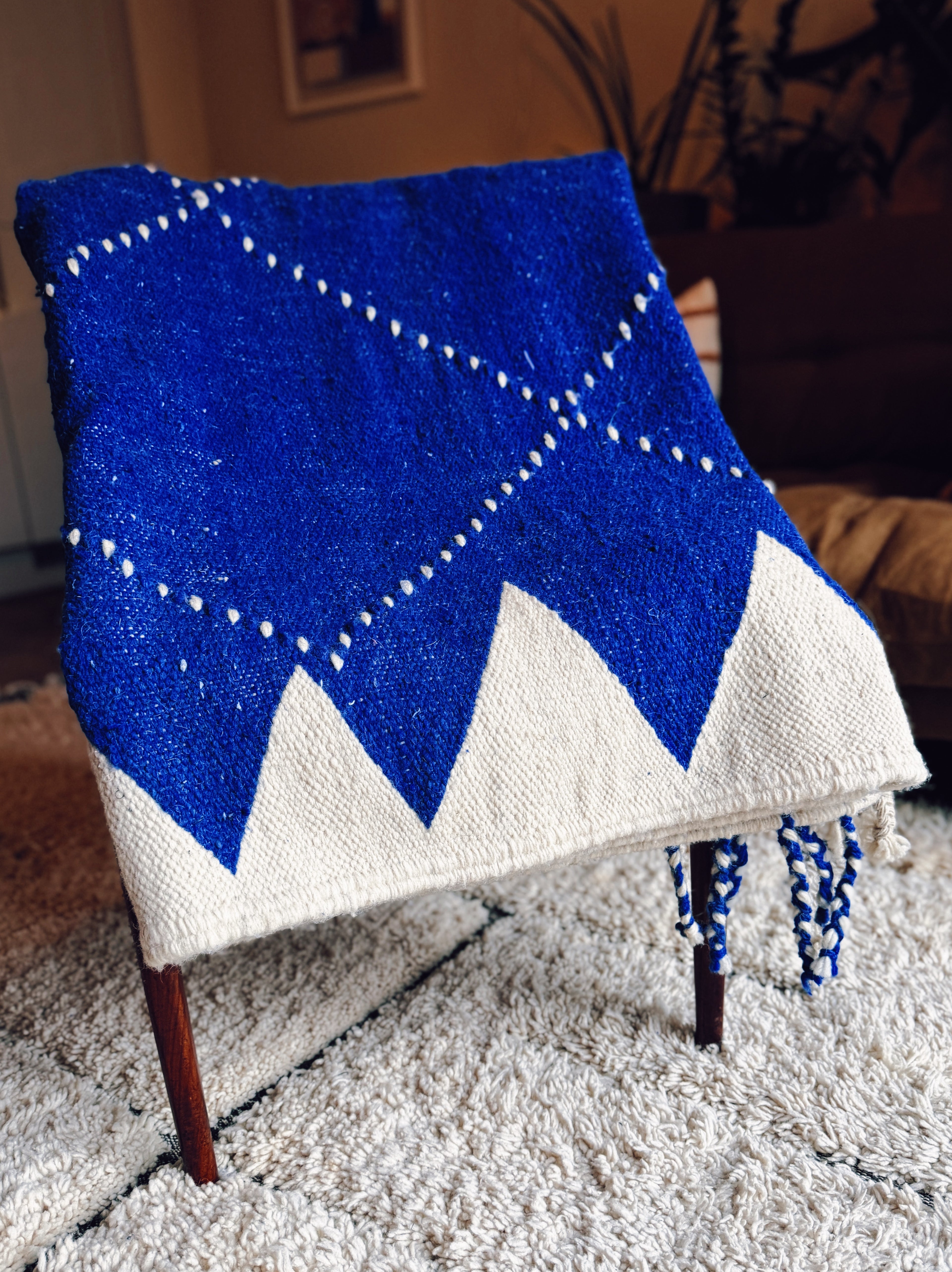 Handwoven Blue Kilim Rug