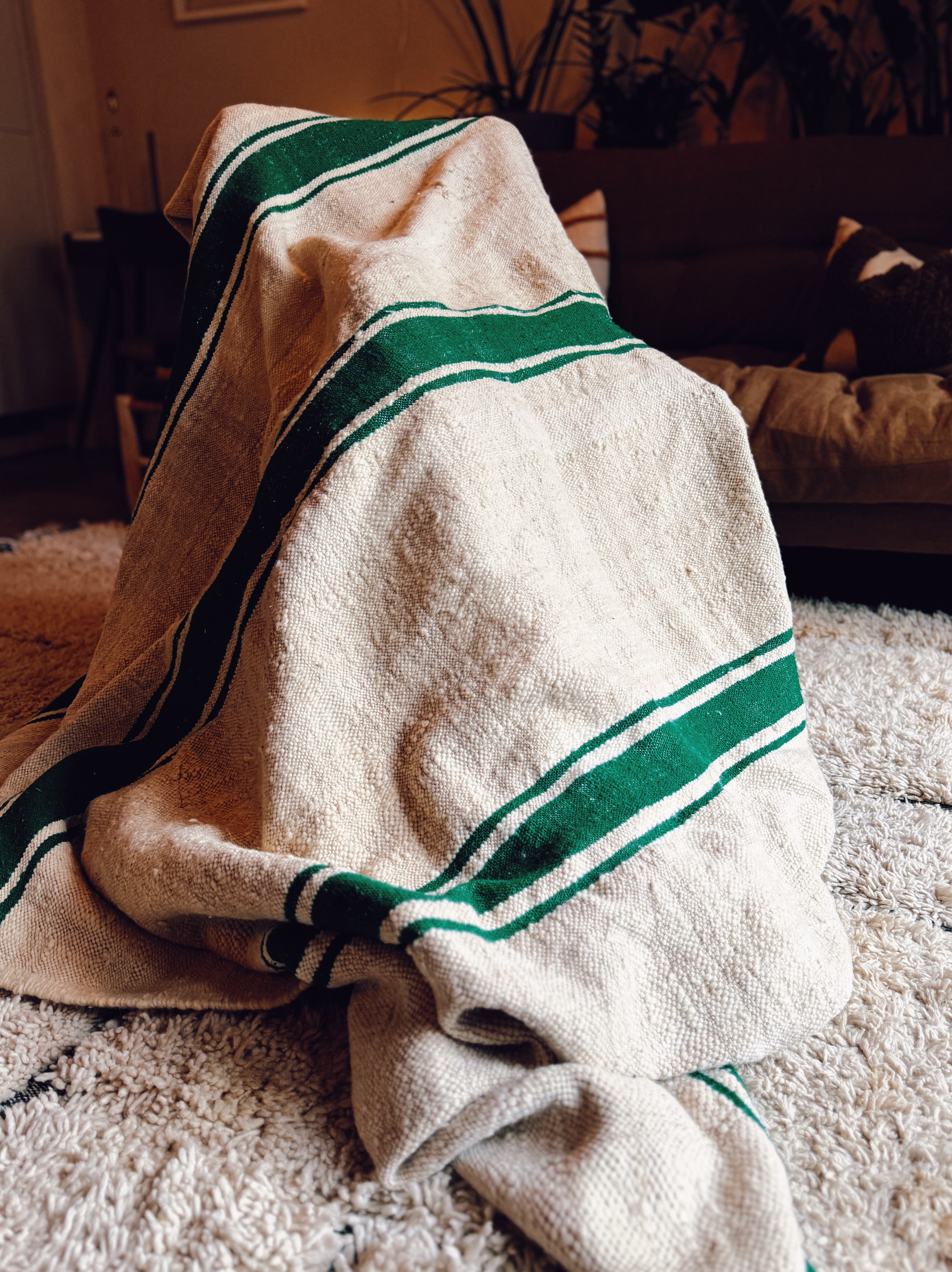 Large Handwoven Wool Throw/Rug