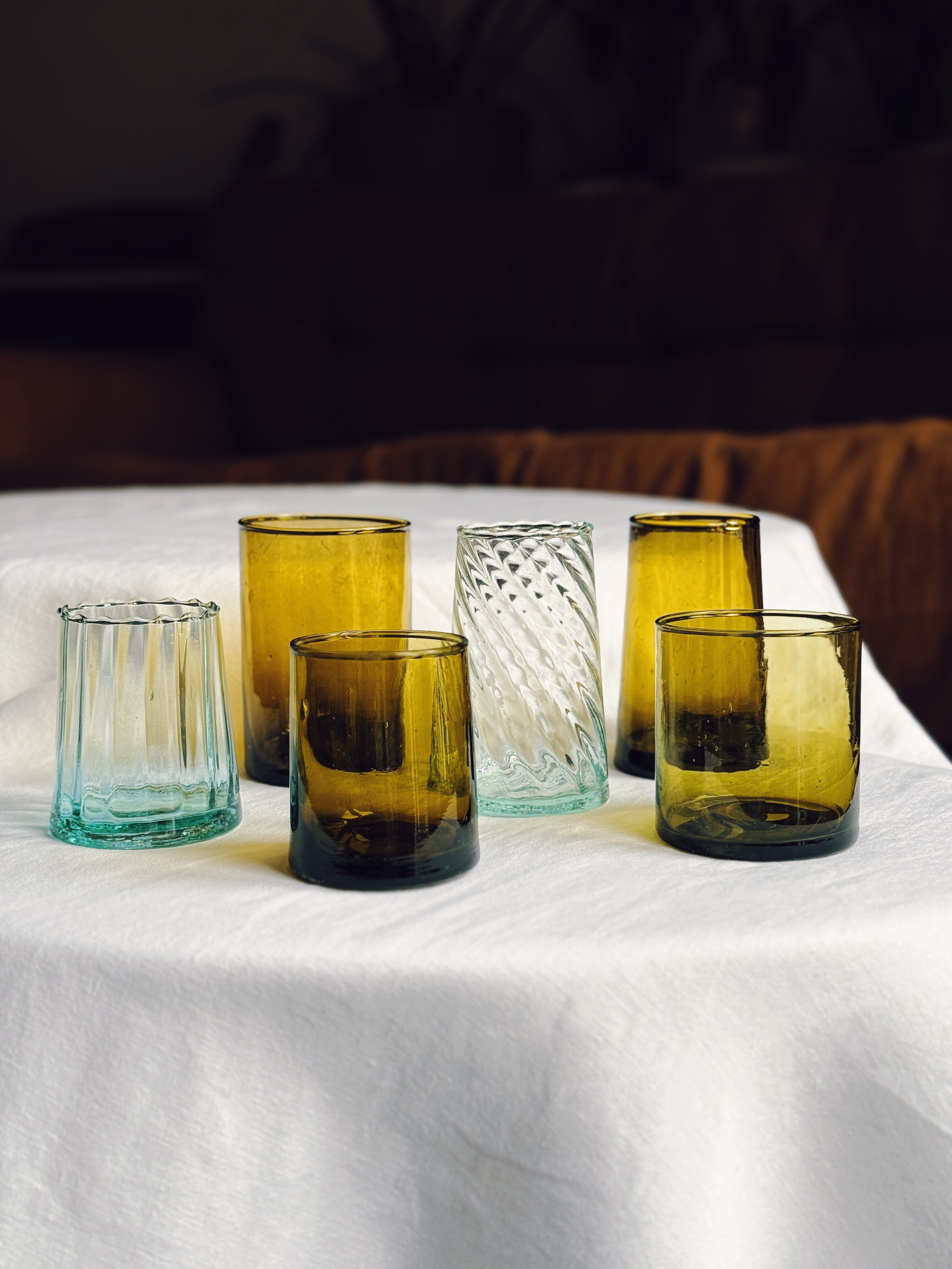 Hand Blown Beldi Glasses - Multiple Sizes